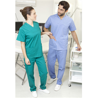 Pantalone colorato unisex con elastico in vita per dottori